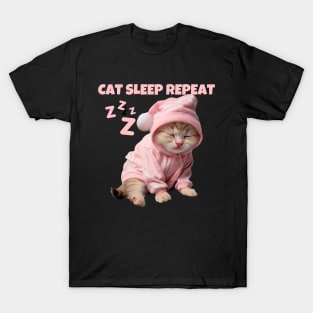 Cat Sleep Repeat T-Shirt